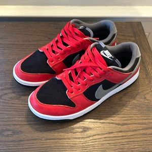 Nike Dunk Low Custom by Nike, Size 9 Red & Black great condition 100% Authentic